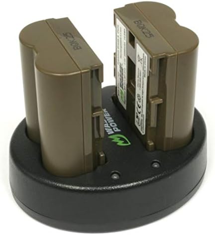 Батерия Wasabi Power (2 комплекта) и двойно зарядно устройство за Canon BP-511, BP-511A, BP-512, BP-514N и EOS 5D, 10D, 20Da, 300D, 30D, 40D,