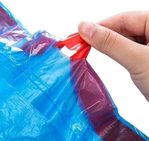 AOOF [5 Роли в 75 т.] Плик торба за боклук на съвсем малък Домакински Преносим Сгъсти Достъпен Кухненски Найлонова торба за боклук 蓝色