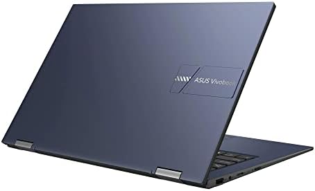 Тънък и лек лаптоп ASUS Vivobook със сензорен екран, 2 в 1, 14-инчов сензорен дисплей, двуядрен процесор на Intel, 4 GB ram, 128 GB SSD-диск, 64 GB eMMC, графика Intel UHD, Bluetooth, Windows 11 в режим S