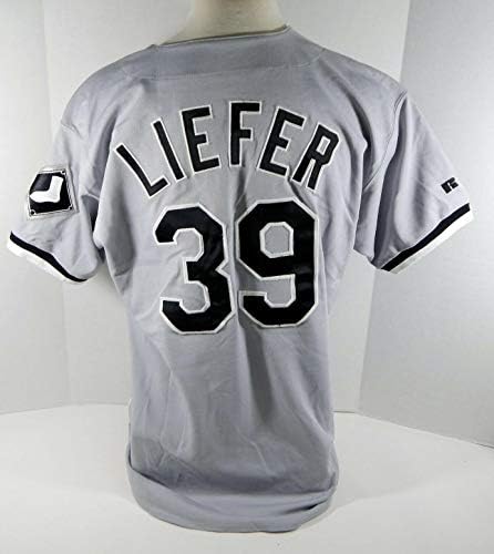 1999 Чикаго Уайт Сокс Джеф Лифер 39, Използван в играта Сива риза - Използваните в играта тениски МЕЙДЖЪР лийг бейзбол