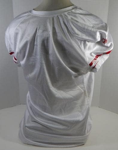 2009 San Francisco 49ers Blank Game Пусна Бялата Фланелка Reebok 52 DP24104 - Използваните тениски За игри NFL Без подпис