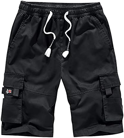 Мъжки къси панталони-карго RTRDE, Мъжки Модерни Панталони, с джоб на съвсем малък, Памучни Шорти с Пет точки, Мъжки Тела