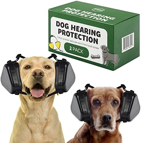 [2] Med / Големи уши втулки за кучета за подобрена защита на слуха на кучето - Освобождаване от фойерверки за кучета - Удобна