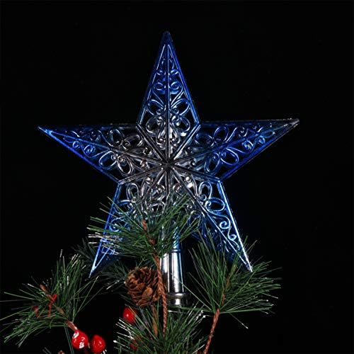 Happyyami Хелоуин Венец Коледно Дърво Topper Метална Жица Звезда Върхът на Дървото Коледно Дърво Topper Звезда Украса на Коледна Елха Украшение