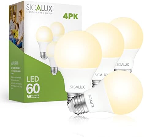 Led лампи Sigalux 60 W Еквивалент на A19 60 W 2700 ДО ND 4 опаковки E12 Led Лампа Канделябр База 60 W 2700 До Слабо 12 опаковки