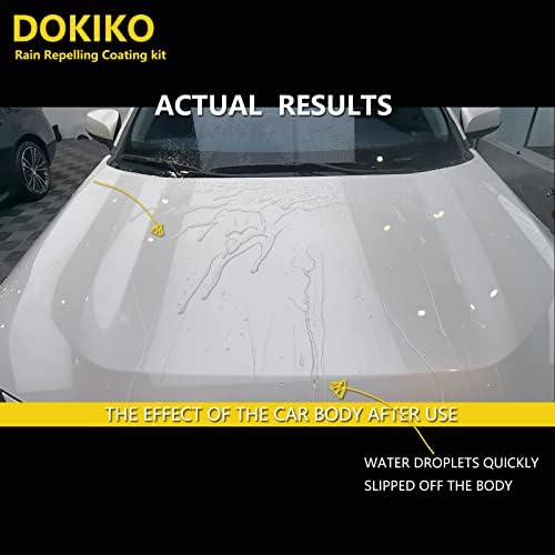 Комплект за нанасяне на нанокерамического покритие DOKIKO Rapid за автомобили – Лесно да се прилага – Включва средство за почистване на маслената