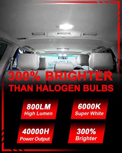 Led Комплект вътрешно осветление Осъществяване на Замяна за Toyota Camry 2007 2008 2009 2010 2011, Супер Ярки 6000 До Бели Лампи Регистрационен
