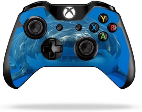 Кожата MightySkins, съвместим с контролера на Microsoft Xbox One или One S - Shark | Защитно, здрава и уникална vinyl стикер | Лесно се нанася,