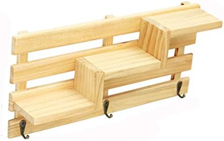 SCYMX Ретро Монтиране на Дървена стойка за рафтове, Кухня, Баня Рафтове За Съхранение Органайзер Малък Ключ Подвесное Украса За дома Дропшиппинг (Цвят: Проблемните)