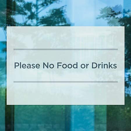 CGSignLab |Моля, не яжте и не пийте - Обикновен стикер на прозореца Тюркоаз | 30 x20