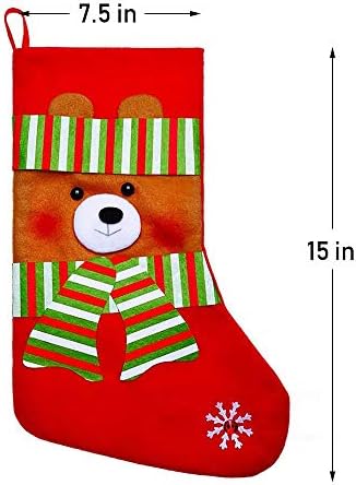 Woooow 4 Коледни отглеждане, 15 Коледни Празници Чорапи с Коледните Снеговиком, Дядо Коледа, Северния Елен, Мече, Коледни Чорапи,