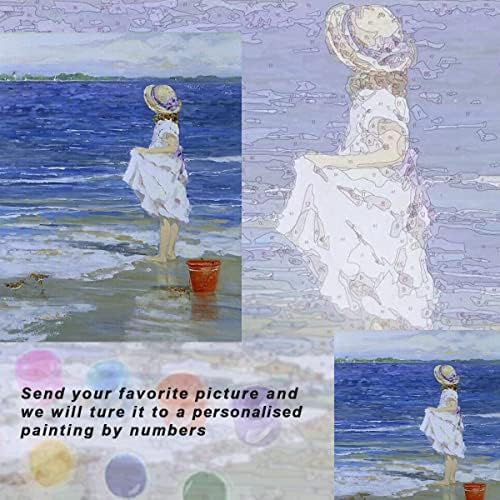 EGUEGU Custom Paint by Numbers за възрастни начинаещи, Направено в САЩ, Комплекти за рисуване акрилни бои Направи си сам, по номера на