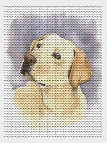 DVWIVGY си САМ Комплекти за Рисуване с Диаманти за Кучета Лабрадори Ретривъри 5D Диамантена Живопис, Сладко Кученце, Изкуството на Кучето,