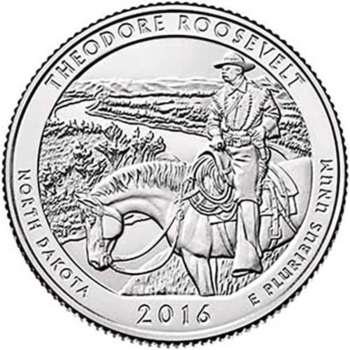 Сребърен пруф Национален парк на името на Теодор Рузвелт Година Quarter Choice, Без да се позовават на Монетния двор на САЩ