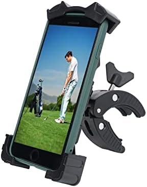 Стойка за телефон ACCTOLF Golf Cart, Регулируем Държач за мобилен телефон за колички за голф/накрайник за управляваща щанга/стика за голф/Флагштока, Скоба за мобилен телеф?