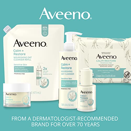 Aveeno Спокойно + Възстановяващ Подхранващ PHA-Пилинг за лице за всеки ден, за чувствителна кожа, Без ароматизатори и неабразивная