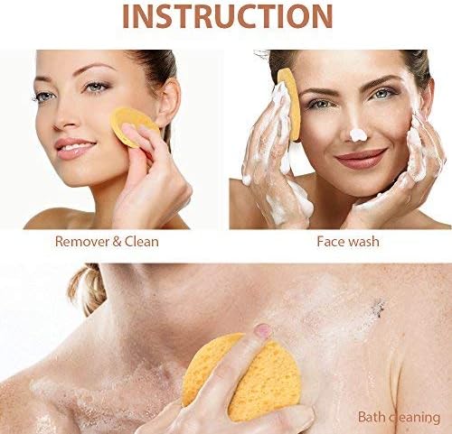 Гъба За лице, MAXSOFT Спрессованные Гъби За Почистване на Лицето от Естествена Целулоза - 50 броя