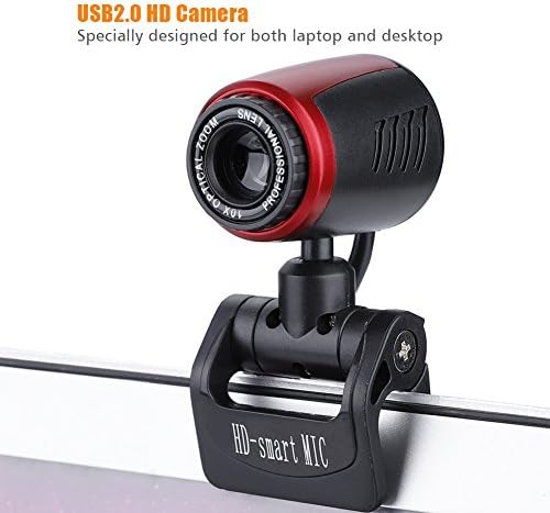 Уеб камера Zerone USB, излъчването на живо с USB-камера 640 x 480 с вграден микрофон със завъртане на 360 ° и регулируем по вертикално на 60 °, в подкрепа на настолен монтаж и закр