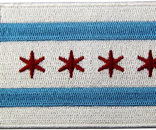 Знаме на град Чикаго, на Бродирани Желязо Нашивке Илинойс
