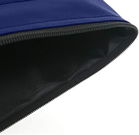 Чанта за банкови депозити с цип | Черна (3), тъмно синьо (3) |11x6 инча | От здрава изкуствена кожа, за Чантата за чекове за
