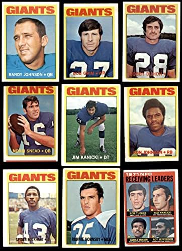 1972 Сет екип Topps New York Giants New York Giants-FB (Сет) VG Джайънтс-FB