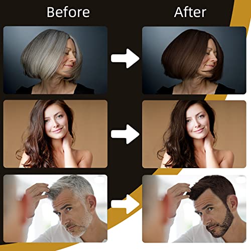 FONDIIA Билков Шампоан за оцветяване на кестени коса 500 МЛ 3-В-1 Шампоан-боя за коса Незабавни действия за актуализиране на цвета на косата за около 15 минути Естественот?