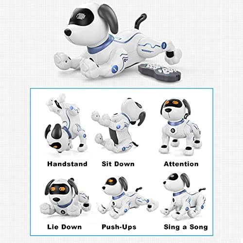 Хитиш Робот-Куче с Дистанционно управление, Умна Интерактивна Програмируеми Играчка-Robo-Трюковая Кученце с Денс Издържа на ръка,
