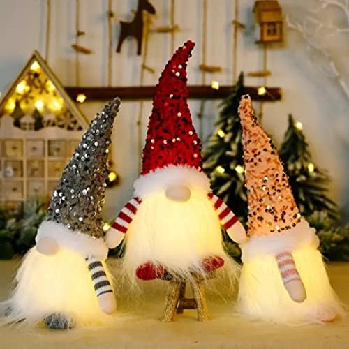 JR - Коледна украса за помещения -Коледни Джуджета с подсветка, Шведски Малки Настолни Украса, Led,Коледна Декорация,Украса за