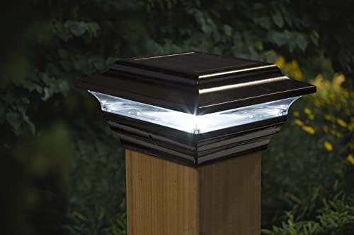Стилни Шапки SL211B Aluminum Imperial Solar Post Cap, 4 x 4, Черен