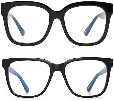 ДЖИМ HALO 2 Опаковки Черни Квадратни Очила, Заключващи Синя Светлина