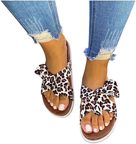 жените iQKA платформа ежедневни сандали папийонка модни сандали с отворени пръсти пързалки плосък ток летни хавлии за плаж, домашни чехли