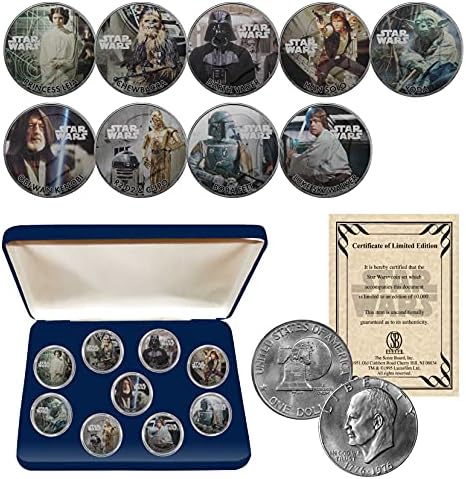 Междузвездни войни Истински Долар Айзенхауер 1976 г., 9-Комплект за Събиране на монети с Кутия - Официално лицензиран