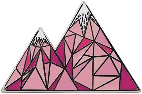 На жени с геометрична планински емайл Real Sic - Серия възглавница за ревери - Метална жени за Унисекс чанти, тениски и раници