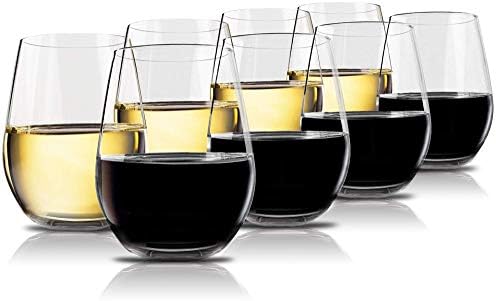 Чаши за вино Vivocci от небьющегося пластмаса, без крака 20 мл | Тритановая основа | Небьющаяся посуда | идеален за коктейли
