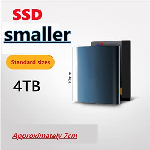 Преносим твърд диск LHLLHL Typc-C с модел SSD 4 TB И 2 TB Външен SSD 1tb 500 GB Мобилен твърд диск, USB 3.1 Външен SSD (Цвят: бял-Динозавър
