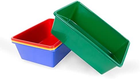 UNiPLAY Големи Штабелируемые Кутии за съхранение на Организаторите в гардероба, Чекмеджета, за съхранение на продукти, килер и играчки, Розов (4 опаковки)