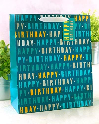 Подаръчен пакет за рожден Ден за Него - Голям Подарък пакет за рождения Ден на Синьо - Подарък Пакет честит Рожден Ден - Празничен