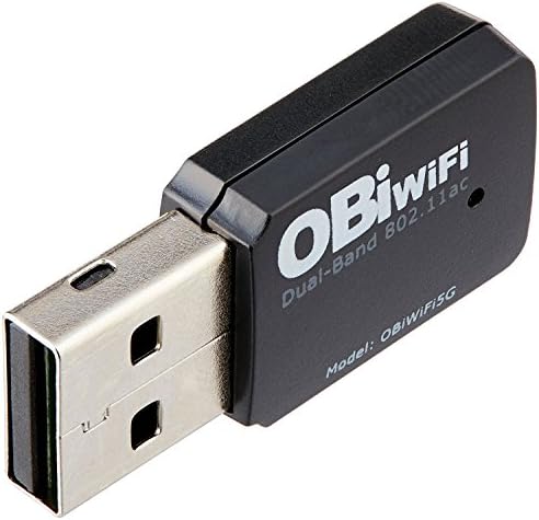 Obihai Technology OBIWIFI5G Obihai OBiWiFi5G Безжичен адаптер 802.11 AC 2,4/5 Ghz за VoIP телефони и устройства OBi200, OBi202,