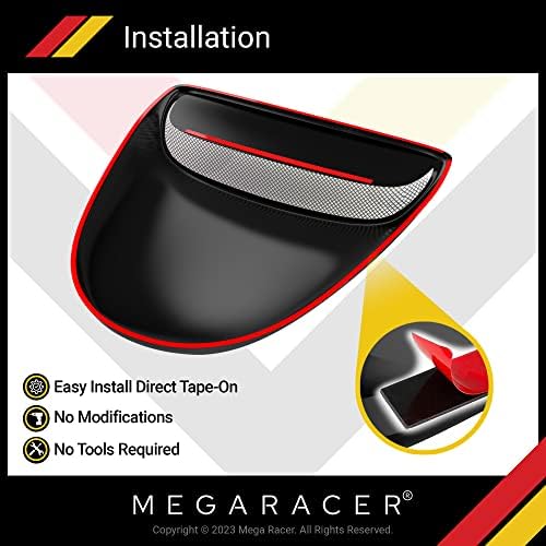Mega Racer Универсален JDM Състезателен Стил, Лъскав Черен Капак, Бодикит, Декоративни и Функционални за Ограда на въздушния поток, Аксесоари
