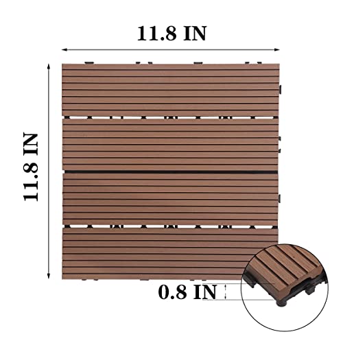 VVoodeinck 8 кв. фута Дървени и Пластмасови алуминиеви композитни панели за облицовка на вътрешен двор, 12 x12 Водонепроницаемое
