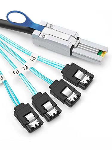 Създаване на кабел Mini SAS 26Pin (СФФ-8088) от щепсела до 4 SATA 7Pin-штекерного кабел от страната домакин / контролер Mini SAS до 4 SATA-цели