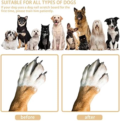 Двустранен Мат за нокти за кучета, Обяви за чесане на нокти за кучета, Квадрат за драскане за кучета, Безопасен и ефективен за Машинката за нокти за кучета (5.9 инча * 13