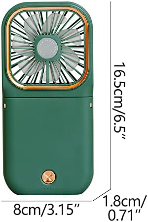 Вентилатор 3 в 1 - Мини вентилатор, захранване и държач за мобилен телефон, Малък Сгъваем Персонален вентилатор, въртящ се на 180