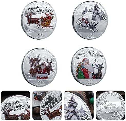 KESYOO 4шт Възпоменателни Монети в Навечерието на Коледа Коледни Колекции Монети Пълнител за Отглеждане