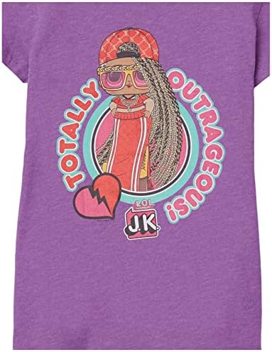 ХАХА Surprise! M. C. Swag Напълно Возмутительная Тениска с Кръгово Портрет За Момичета Purple Berry