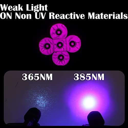 UV фенерче LUMENSHOOTER S5, супер Ярък фенер черен на цвят, с 5 светодиода, за UV-втвърдяване на смола, търсене камъни, за откриване