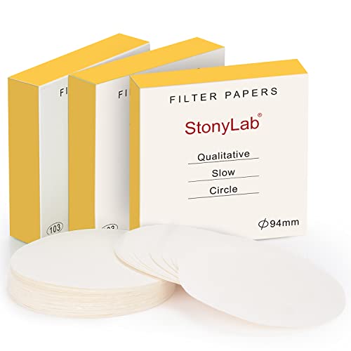 Качествена Филтърна хартия stonylab, 3 кутии с Диаметър 94 мм, Целлюлозная Филтърна хартия с по-ниска скорост на потока
