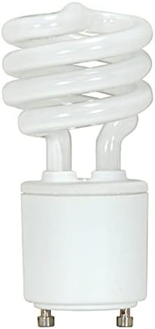 Satco S8203 13 W (60 W) 800 Лумена Мини-Спирала CFL Крушка Soft White 2700K GU24 С Цокъл, 2700K Soft White
