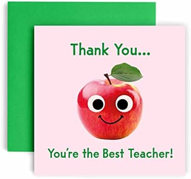 Картичка с благодарност от Хакстерса за учителите – най-Добрият учител, пощенска Картичка с благодарност от Apple за учител,