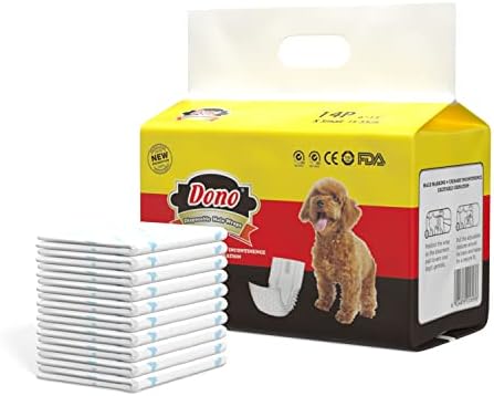 Пелени за еднократна употреба Dono за кучета (14-56 бр.), Маски за кучета от мъжки пол с Индикатор за влага, Супер Абсорбиращи Пелени за